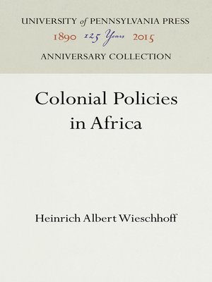 cover image of Colonial Policies in Africa